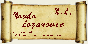 Novko Lozanović vizit kartica